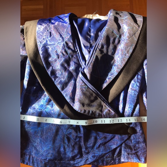 Samuel Dong shimmering blazer in royal blue - Picture 8 of 10